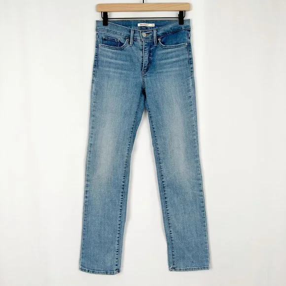 Levi's 314 Shaping Straight Jeans High Rise Waisted Slim Long Denim Jeans - 26 - Picture 5 of 13